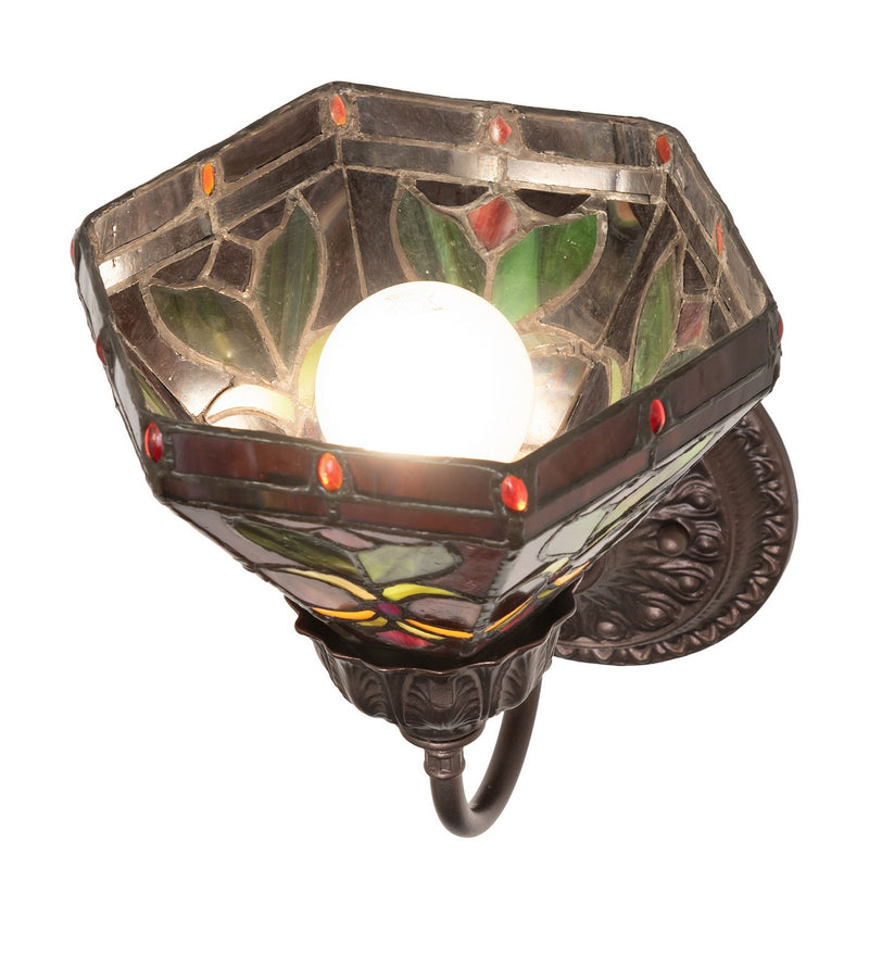 Meyda Tiffany 245442 One Light Wall Sconce, Mahogany Bronze