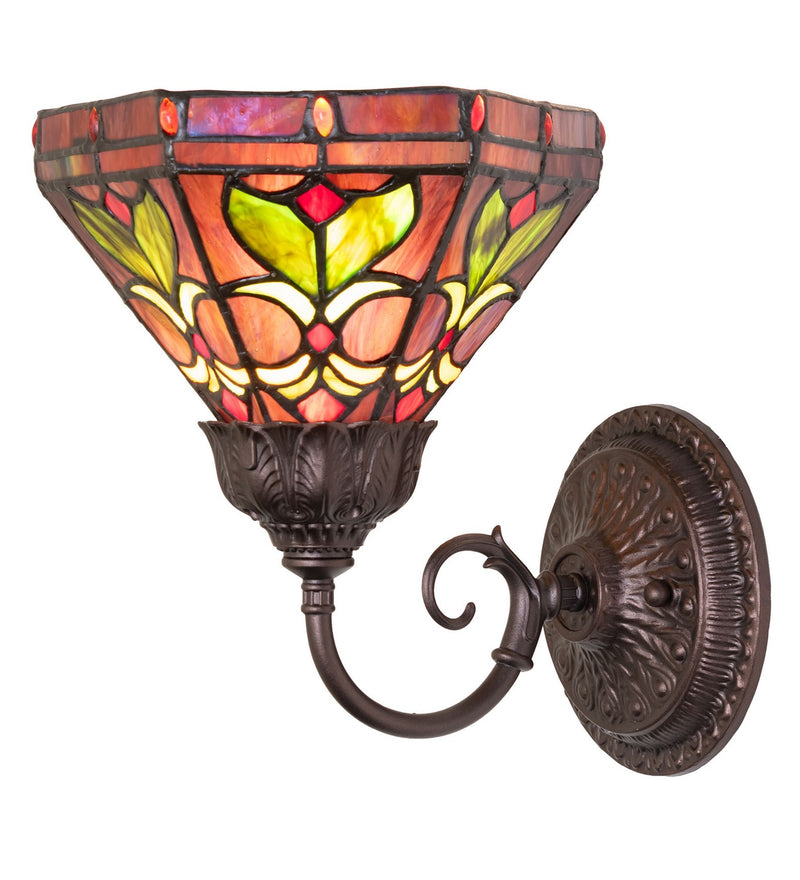 Meyda Tiffany 245442 One Light Wall Sconce, Mahogany Bronze