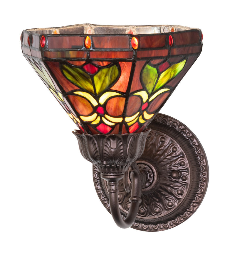 Meyda Tiffany 245442 One Light Wall Sconce, Mahogany Bronze