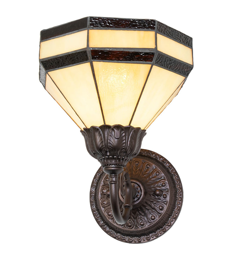 Meyda Tiffany 245443 One Light Wall Sconce, Mahogany Bronze