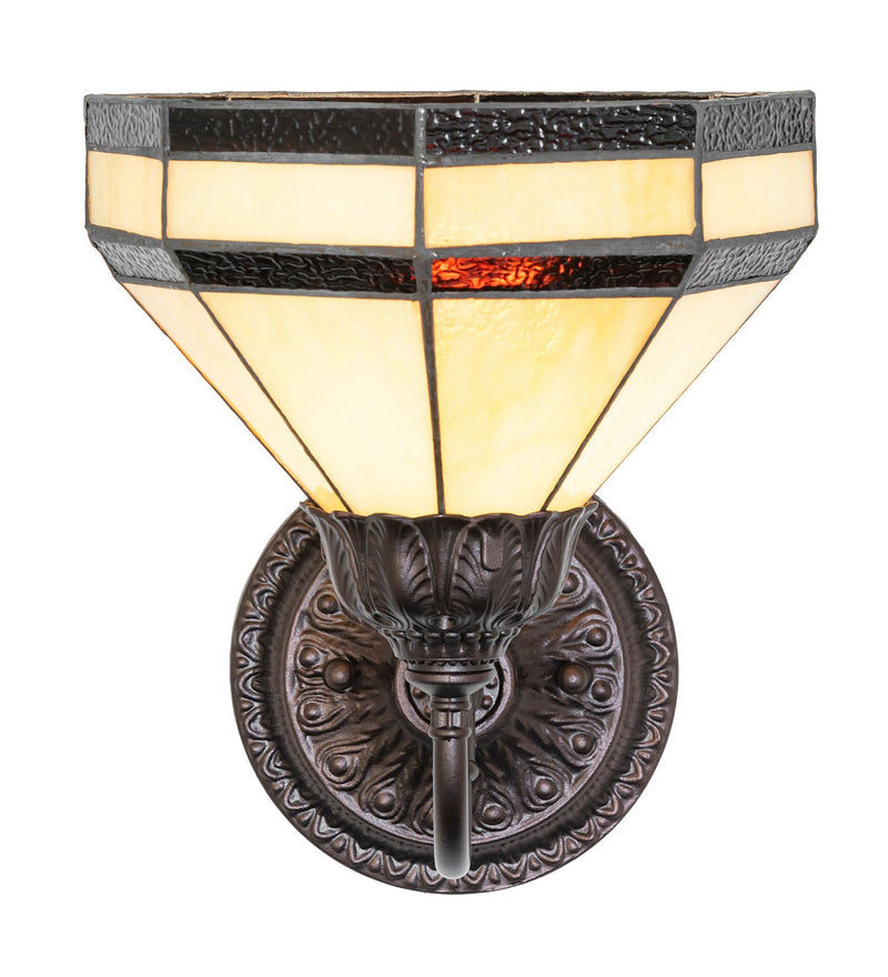 Meyda Tiffany 245443 One Light Wall Sconce, Mahogany Bronze