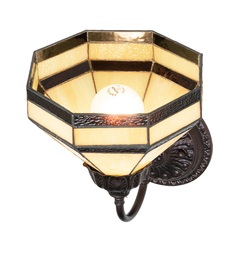 Meyda Tiffany 245443 One Light Wall Sconce, Mahogany Bronze