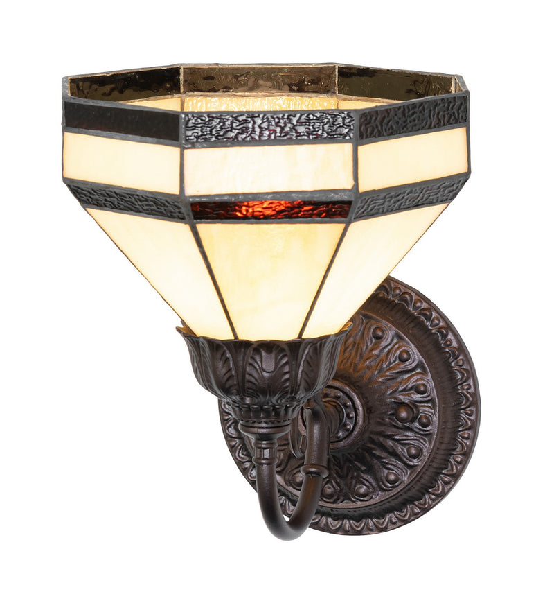 Meyda Tiffany 245443 One Light Wall Sconce, Mahogany Bronze
