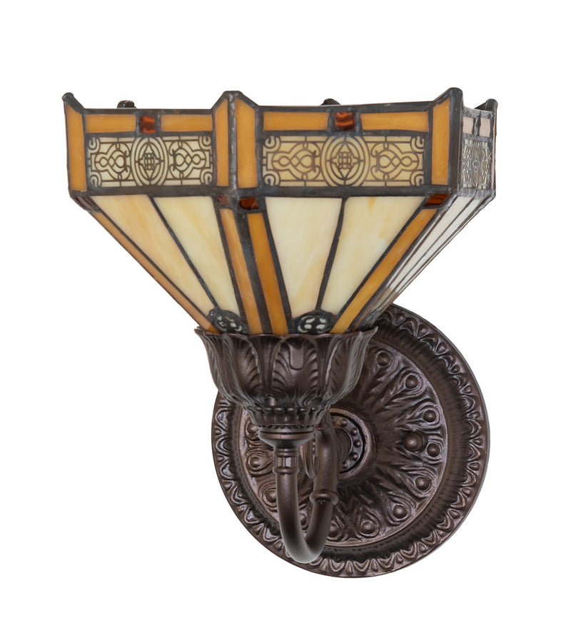 Meyda Tiffany 245444 One Light Wall Sconce, Mahogany Bronze