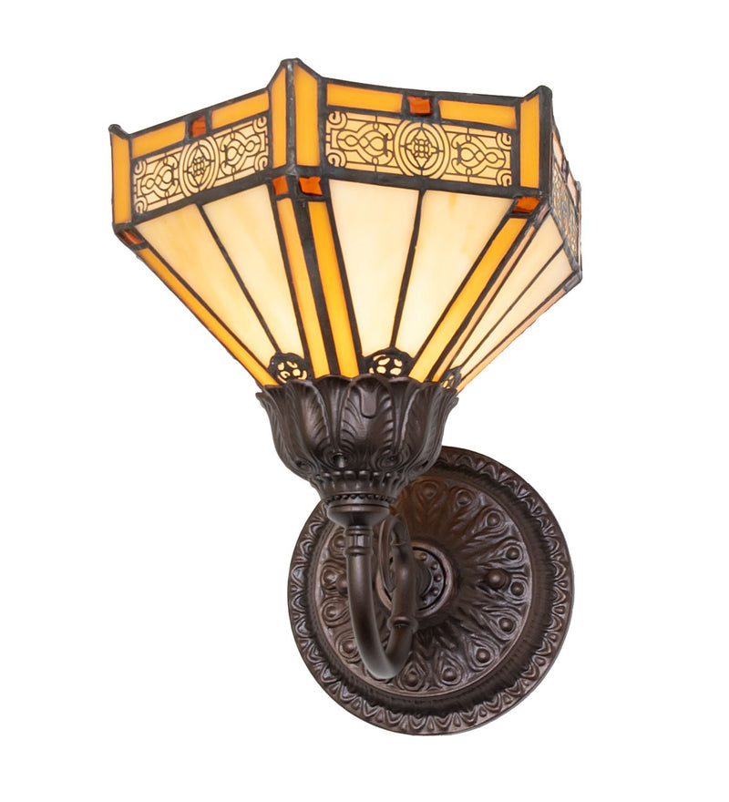 Meyda Tiffany 245444 One Light Wall Sconce, Mahogany Bronze