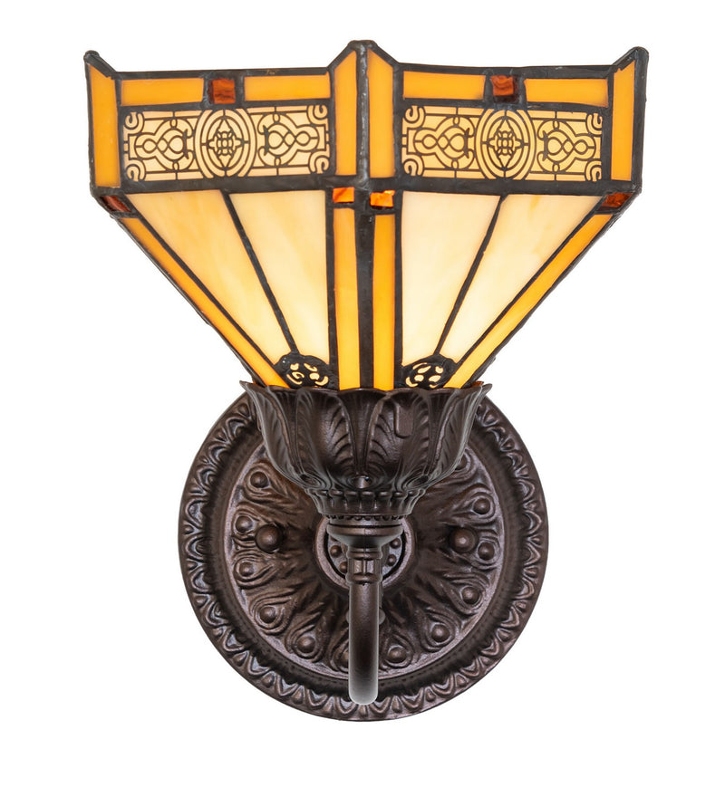 Meyda Tiffany 245444 One Light Wall Sconce, Mahogany Bronze