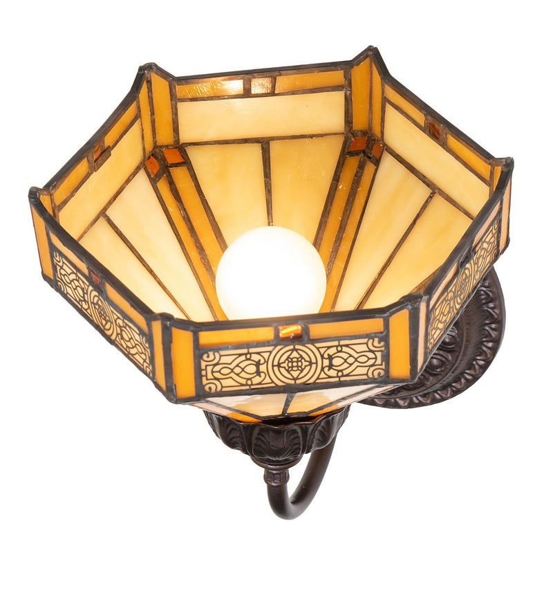 Meyda Tiffany 245444 One Light Wall Sconce, Mahogany Bronze