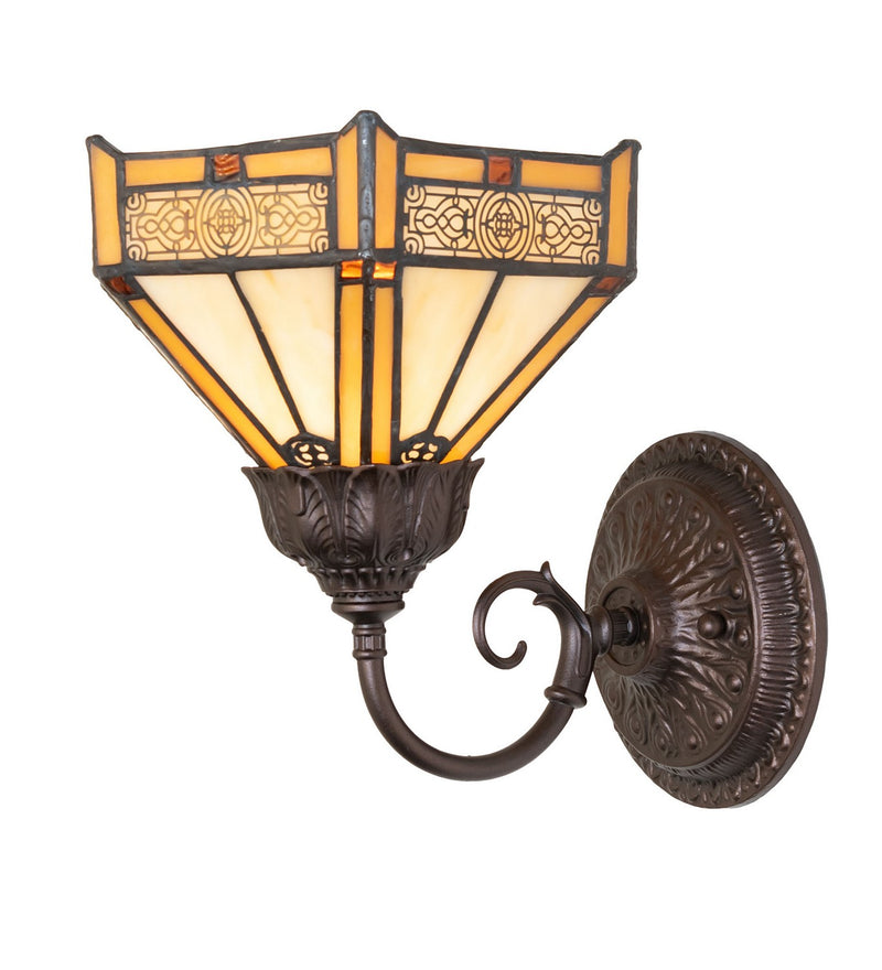 Meyda Tiffany 245444 One Light Wall Sconce, Mahogany Bronze