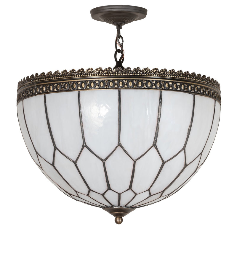 Meyda Tiffany 270772 One Light Pendant, Oil Rubbed Bronze/Highlighted Craftsman Brown