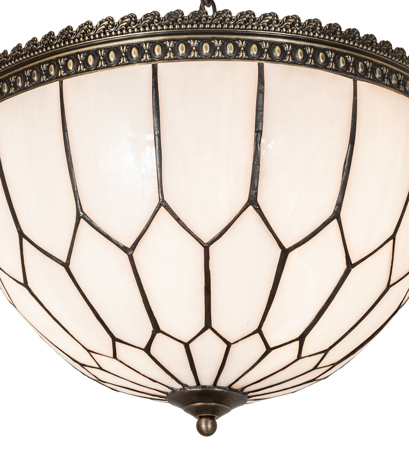 Meyda Tiffany 270772 One Light Pendant, Oil Rubbed Bronze/Highlighted Craftsman Brown