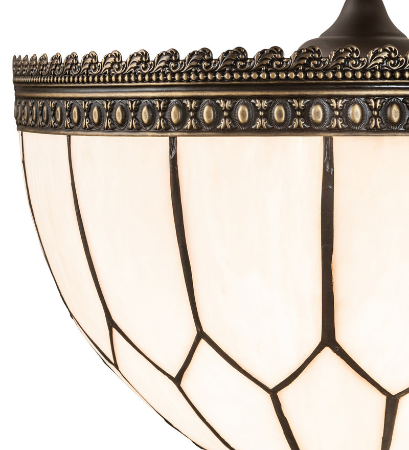 Meyda Tiffany 270772 One Light Pendant, Oil Rubbed Bronze/Highlighted Craftsman Brown