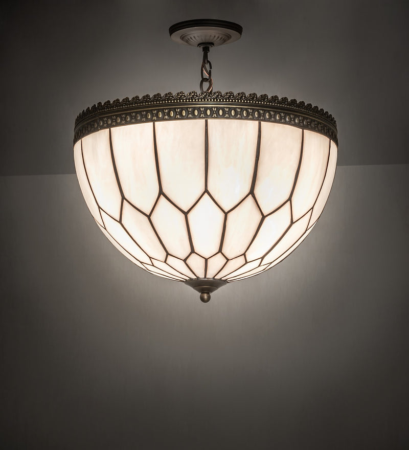Meyda Tiffany 270772 One Light Pendant, Oil Rubbed Bronze/Highlighted Craftsman Brown