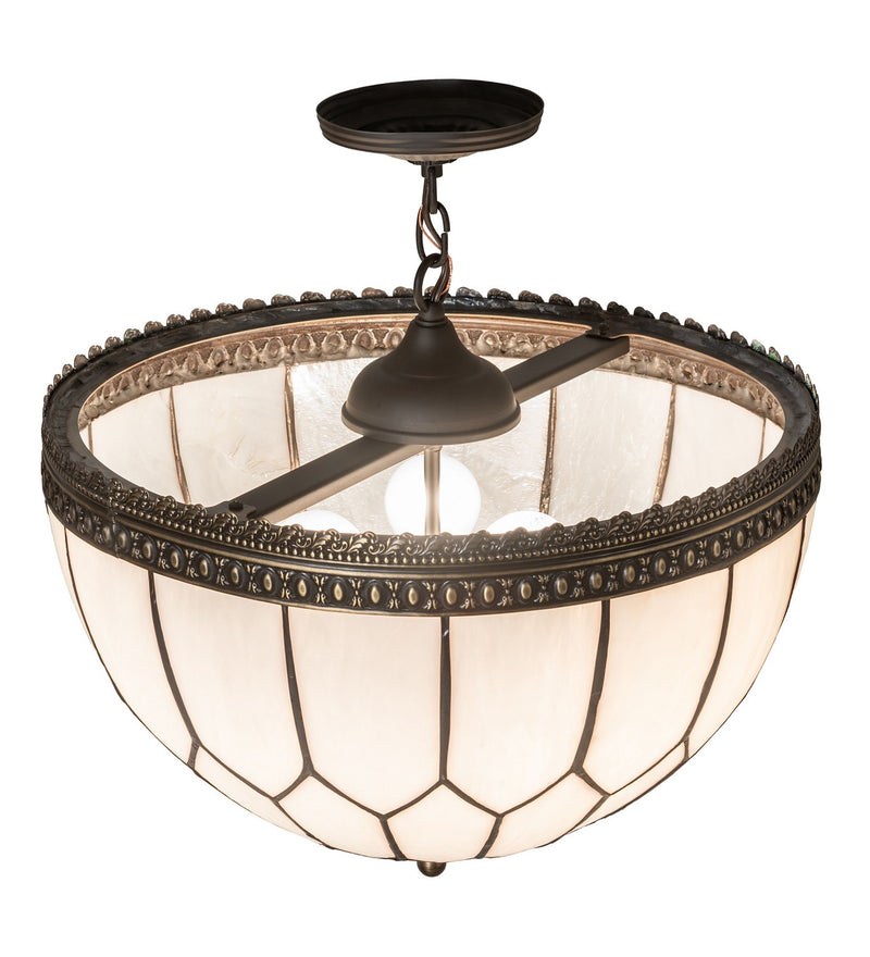Meyda Tiffany 270772 One Light Pendant, Oil Rubbed Bronze/Highlighted Craftsman Brown