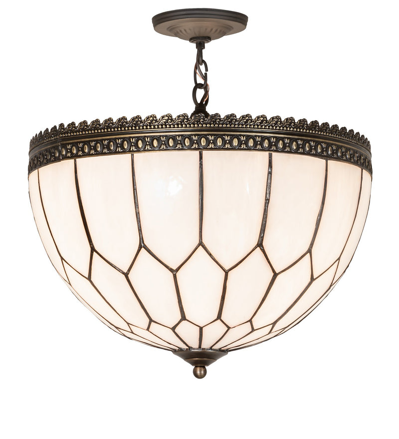 Meyda Tiffany 270772 One Light Pendant, Oil Rubbed Bronze/Highlighted Craftsman Brown