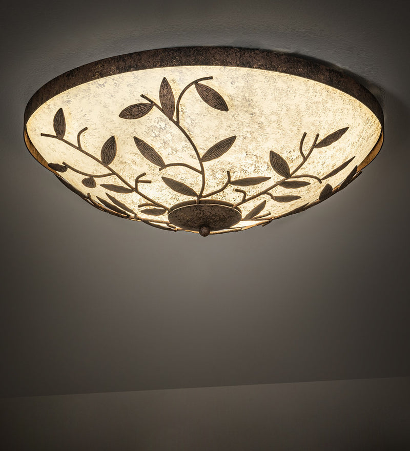 Meyda Tiffany 270775 Three Light Flushmount, Antiquity