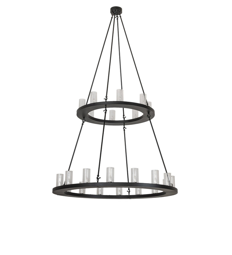 Meyda Tiffany 270813 24 Light Chandelier, Textured Black