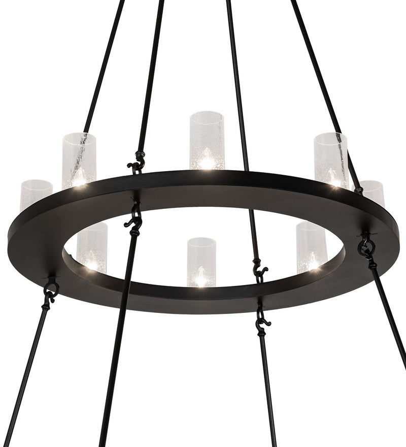 Meyda Tiffany 270813 24 Light Chandelier, Textured Black