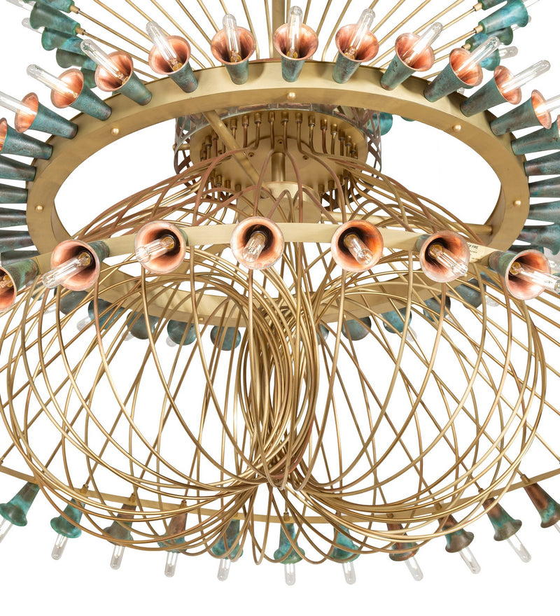 Meyda Tiffany 271097 LED Chandelier, Brushed Brass/Goldtastic