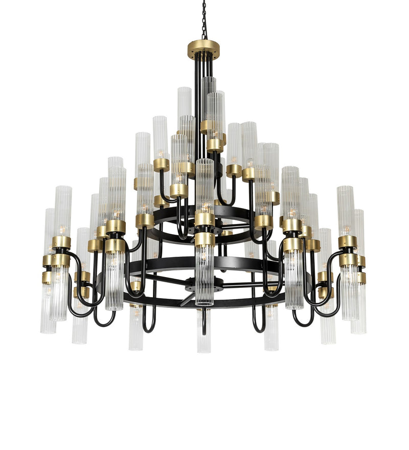 Meyda Tiffany 271433 LED Chandelier, Black Satin Wrought Iron
