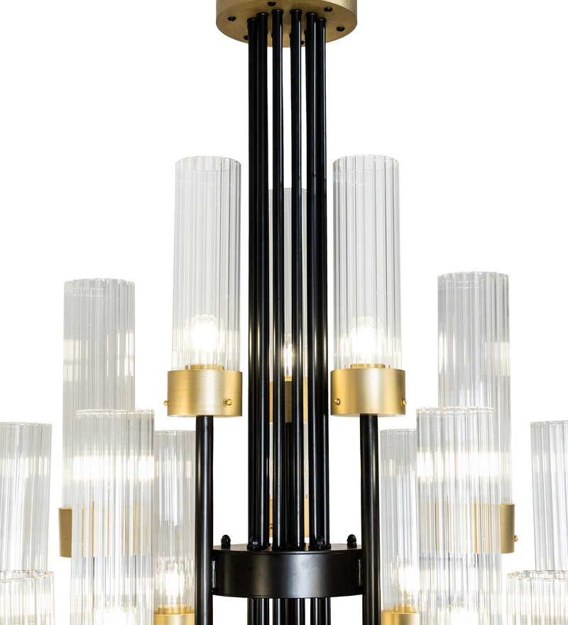 Meyda Tiffany 271433 LED Chandelier, Black Satin Wrought Iron