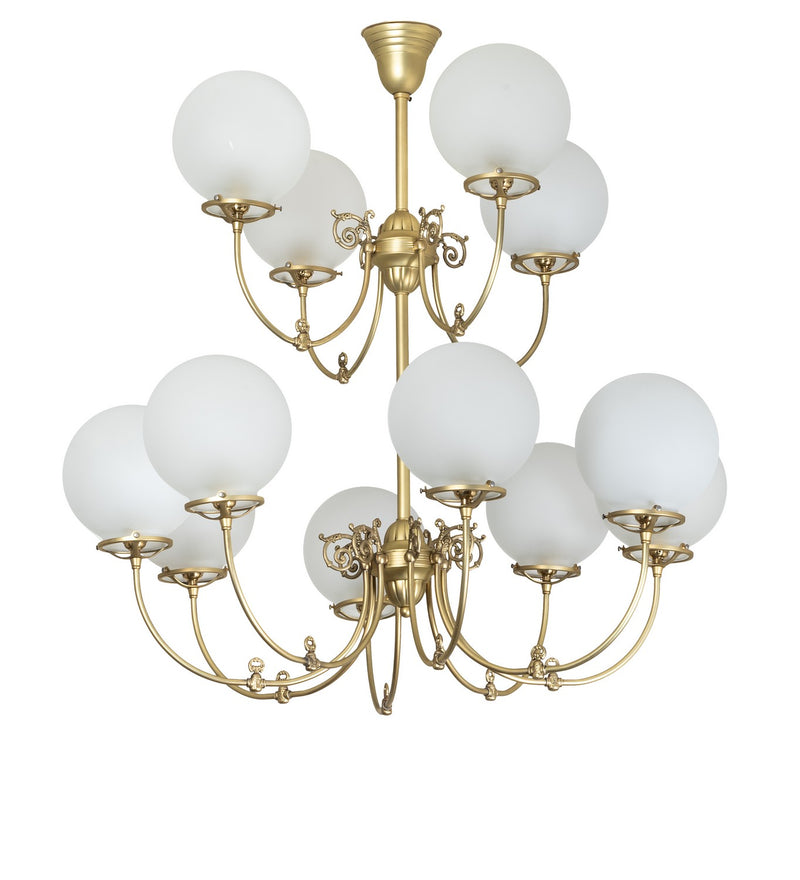 Meyda Tiffany 271796 12 Light Chandelier, Polished Brass