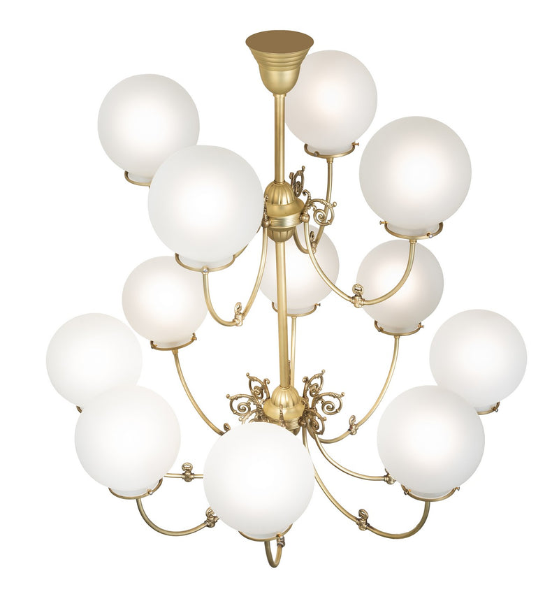 Meyda Tiffany 271796 12 Light Chandelier, Polished Brass