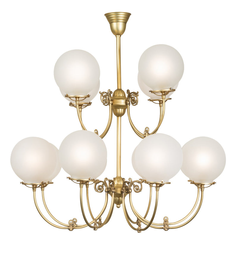 Meyda Tiffany 271796 12 Light Chandelier, Polished Brass