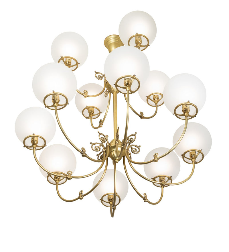 Meyda Tiffany 271796 12 Light Chandelier, Polished Brass