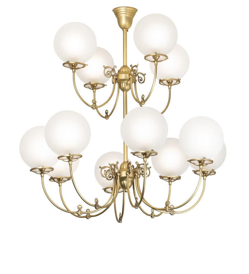 Meyda Tiffany 271796 12 Light Chandelier, Polished Brass