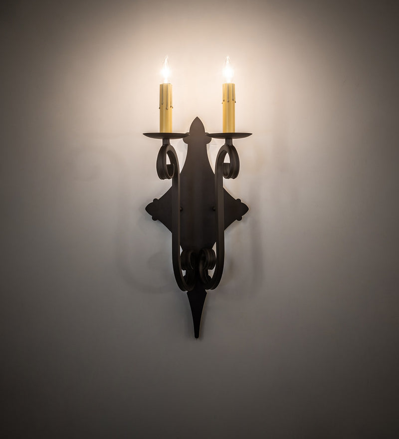Meyda Tiffany 272227 Two light Wall Sconce, Oil Rubbed Bronze