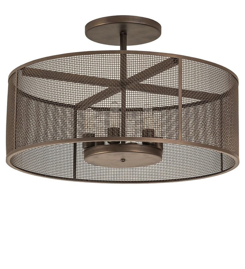 Meyda Tiffany 272795 Six Light Flushmount, Tyler Bronze