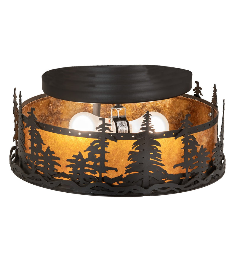 Meyda Tiffany 273824 Two light Flushmount, Wrought Iron