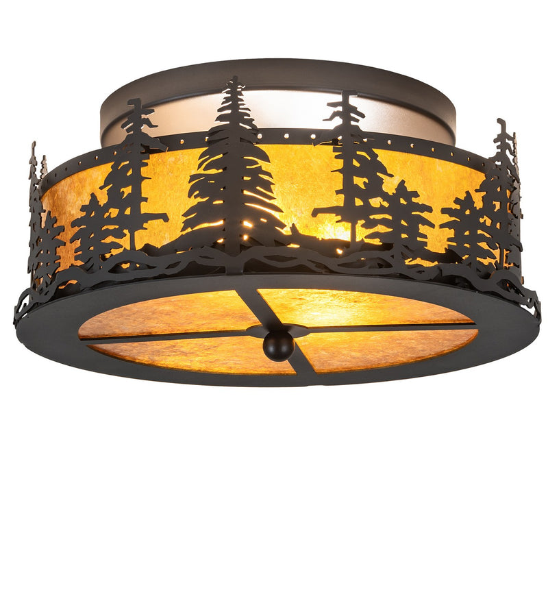 Meyda Tiffany 273824 Two light Flushmount, Wrought Iron