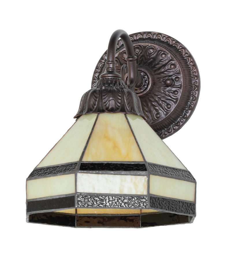 Meyda Tiffany 274147 One Light Wall Sconce, Mahogany Bronze