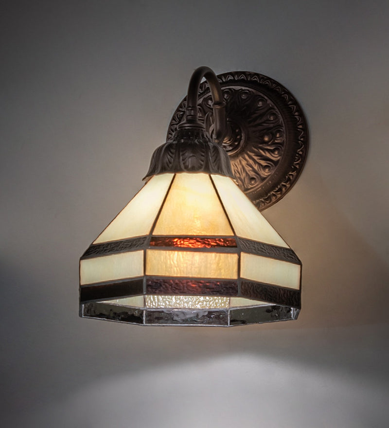 Meyda Tiffany 274147 One Light Wall Sconce, Mahogany Bronze