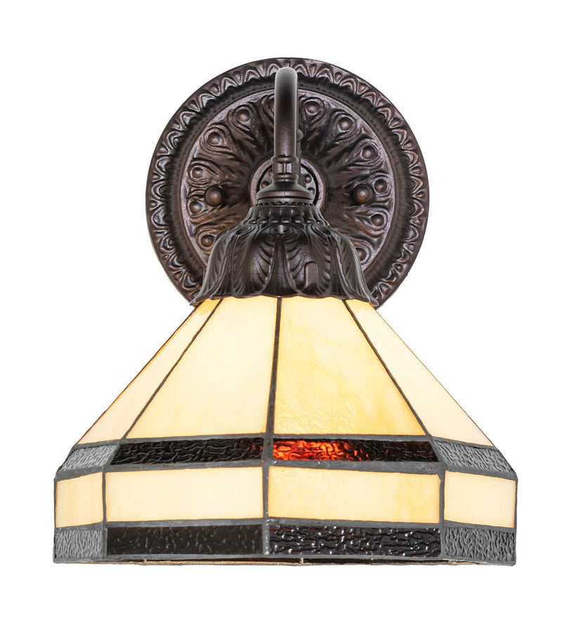 Meyda Tiffany 274147 One Light Wall Sconce, Mahogany Bronze