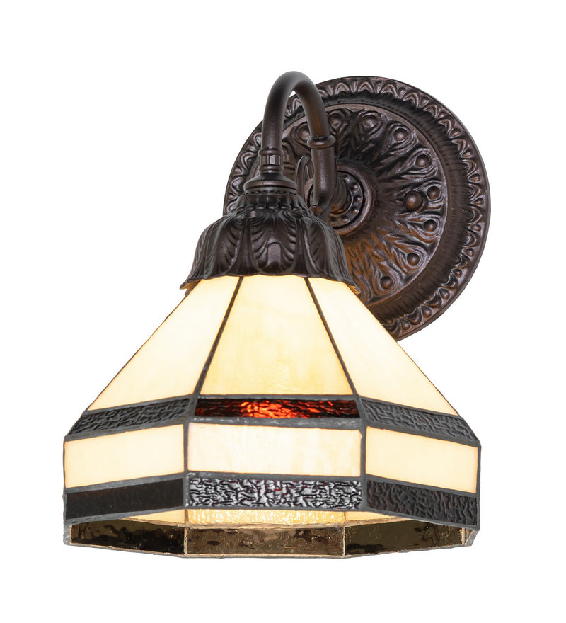 Meyda Tiffany 274147 One Light Wall Sconce, Mahogany Bronze