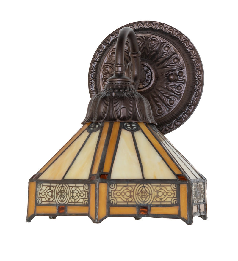 Meyda Tiffany 274148 One Light Wall Sconce, Mahogany Bronze