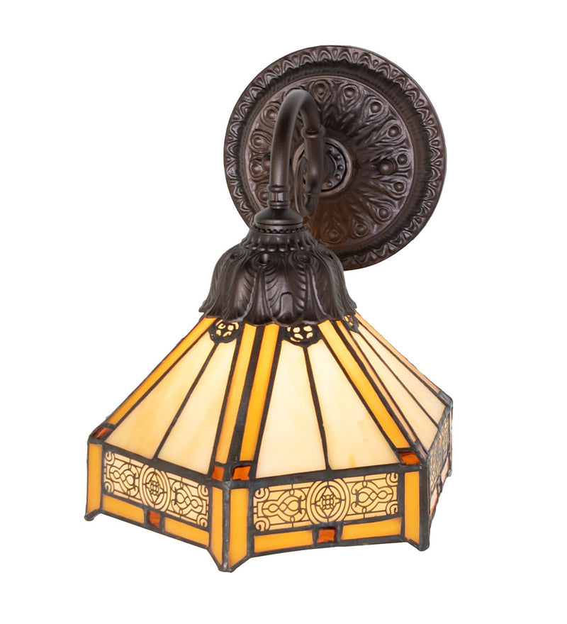 Meyda Tiffany 274148 One Light Wall Sconce, Mahogany Bronze