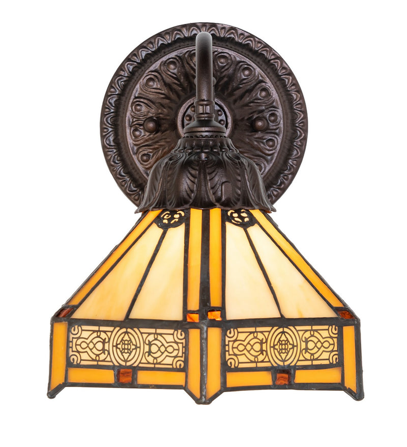 Meyda Tiffany 274148 One Light Wall Sconce, Mahogany Bronze