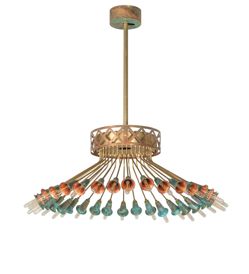 Meyda Tiffany 274904 LED Chandelier, Brushed Brass/Goldtastic