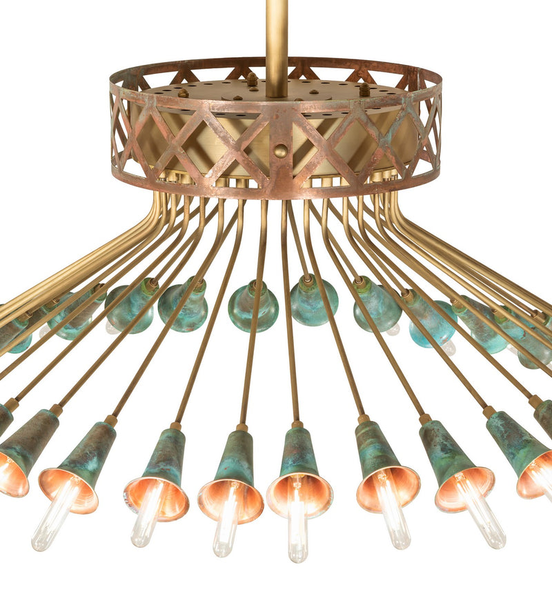 Meyda Tiffany 274904 LED Chandelier, Brushed Brass/Goldtastic