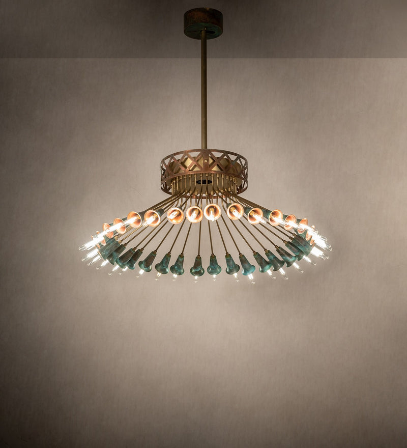 Meyda Tiffany 274904 LED Chandelier, Brushed Brass/Goldtastic