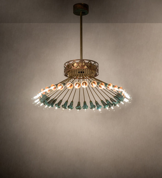 Meyda Tiffany 274904 LED Chandelier, Brushed Brass/Goldtastic