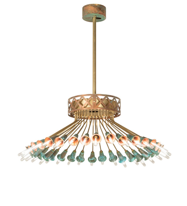 Meyda Tiffany 274904 LED Chandelier, Brushed Brass/Goldtastic