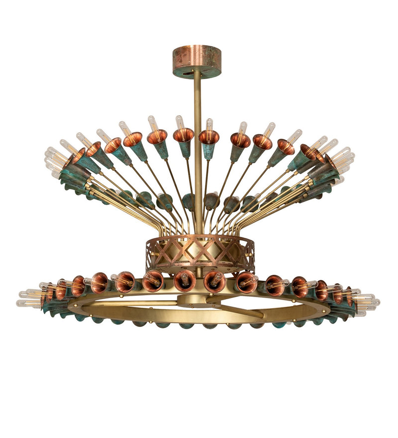 Meyda Tiffany 274991 LED Chandelier, Brushed Brass/Goldtastic