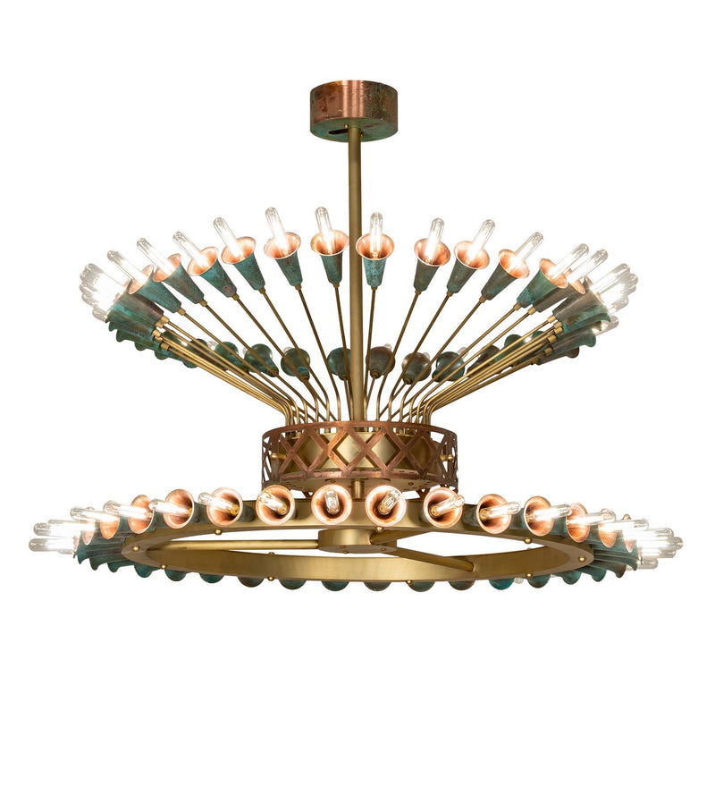 Meyda Tiffany 274991 LED Chandelier, Brushed Brass/Goldtastic