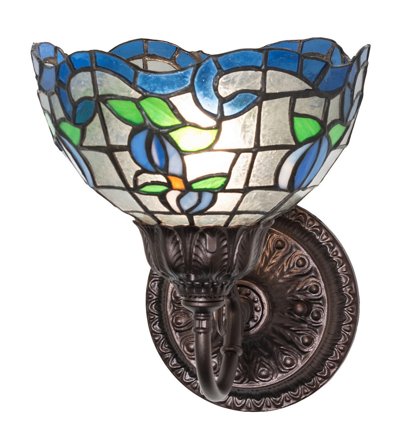 Meyda Tiffany 275649 One Light Wall Sconce, Mahogany Bronze