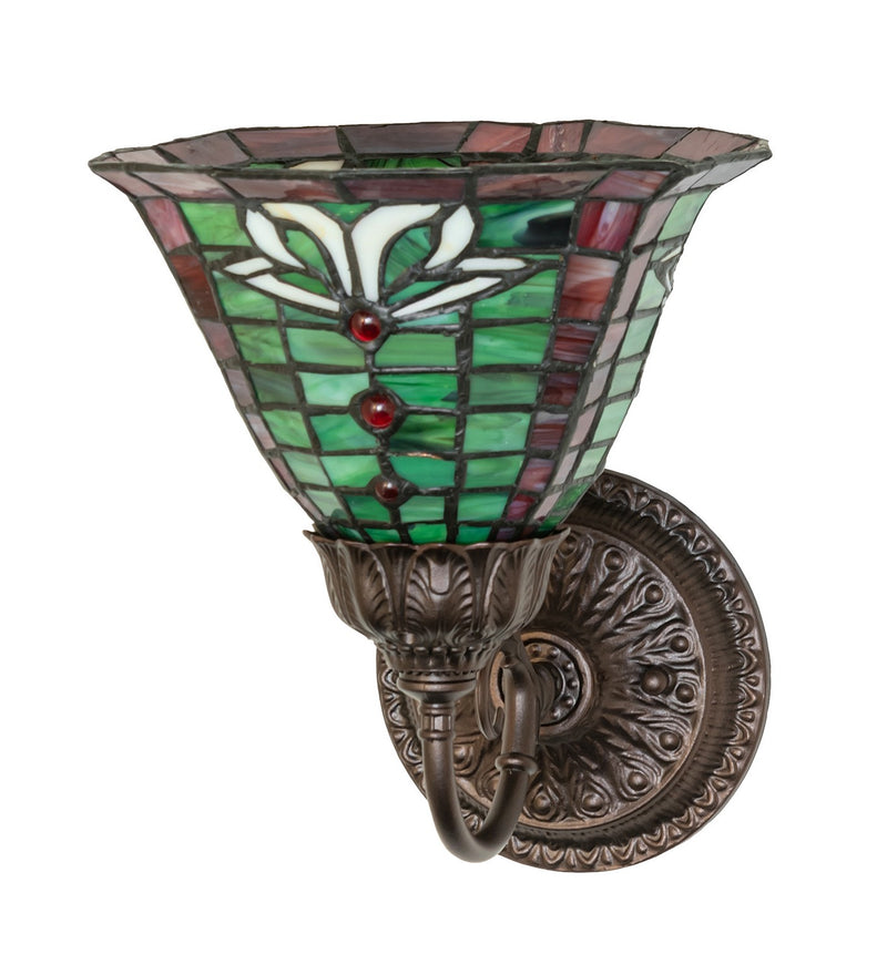 Meyda Tiffany 275656 One Light Wall Sconce, Mahogany Bronze