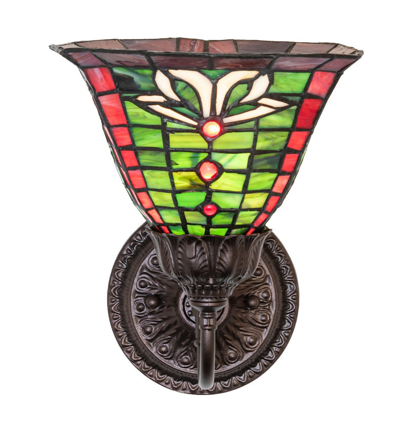 Meyda Tiffany 275656 One Light Wall Sconce, Mahogany Bronze